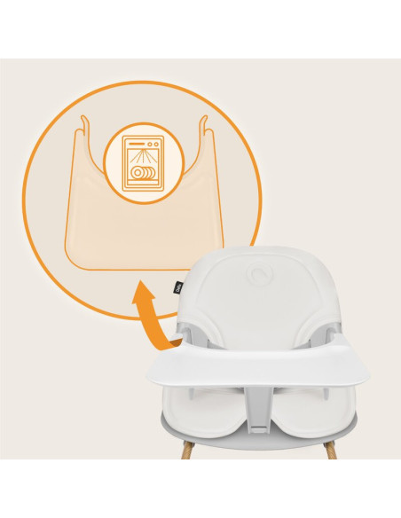 BN-LO-DALIA_GREY_STONE_NATURAL,Scaun de masa, Lionelo, Dalia, 2 in 1, Transformabil, Cu 2 suporturi pentru picioare, Cu tavita d