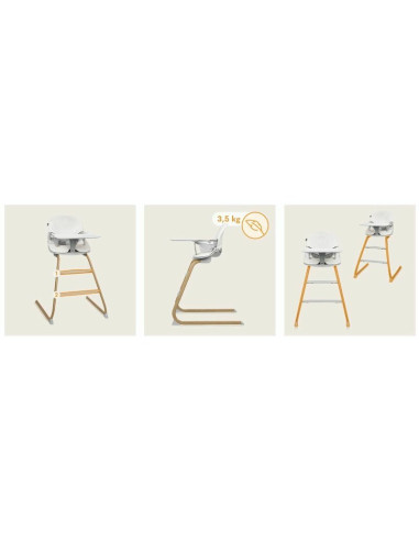 BN-LO-DALIA_GREY_STONE_NATURAL,Scaun de masa, Lionelo, Dalia, 2 in 1, Transformabil, Cu 2 suporturi pentru picioare, Cu tavita d