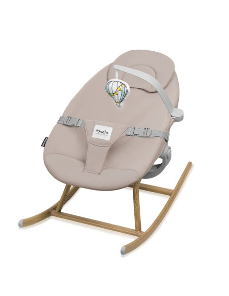 BN-LO-DALIA_SET_GREY_STONE_NATURAL,Set balansoar si scaun de masa, Lionelo, Dalia, Scaun cu 2 suporturi pentru picioare, Cu tavi