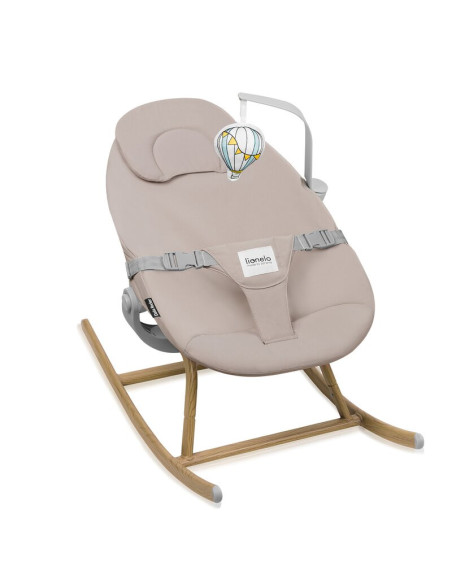 BN-LO-DALIA_SET_GREY_STONE_NATURAL,Set balansoar si scaun de masa, Lionelo, Dalia, Scaun cu 2 suporturi pentru picioare, Cu tavi