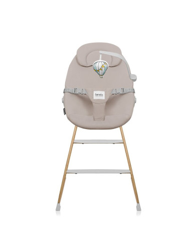 BN-LO-DALIA_SET_GREY_STONE_NATURAL,Set balansoar si scaun de masa, Lionelo, Dalia, Scaun cu 2 suporturi pentru picioare, Cu tavi