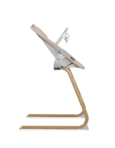 BN-LO-DALIA_SET_GREY_STONE_NATURAL,Set balansoar si scaun de masa, Lionelo, Dalia, Scaun cu 2 suporturi pentru picioare, Cu tavi