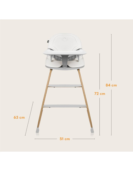 BN-LO-DALIA_SET_GREY_STONE_NATURAL,Set balansoar si scaun de masa, Lionelo, Dalia, Scaun cu 2 suporturi pentru picioare, Cu tavi