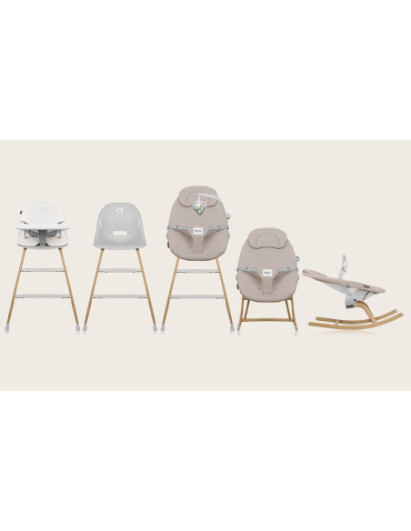 BN-LO-DALIA_SET_GREY_STONE_NATURAL,Set balansoar si scaun de masa, Lionelo, Dalia, Scaun cu 2 suporturi pentru picioare, Cu tavi