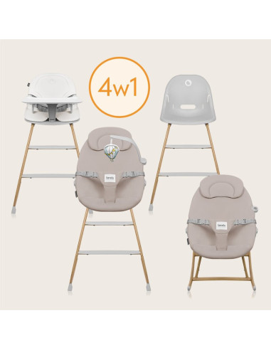 BN-LO-DALIA_SET_GREY_STONE_NATURAL,Set balansoar si scaun de masa, Lionelo, Dalia, Scaun cu 2 suporturi pentru picioare, Cu tavi