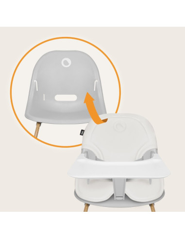 BN-LO-DALIA_SET_GREY_STONE_NATURAL,Set balansoar si scaun de masa, Lionelo, Dalia, Scaun cu 2 suporturi pentru picioare, Cu tavi