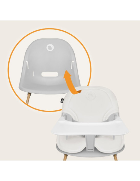 BN-LO-DALIA_SET_GREY_STONE_NATURAL,Set balansoar si scaun de masa, Lionelo, Dalia, Scaun cu 2 suporturi pentru picioare, Cu tavi