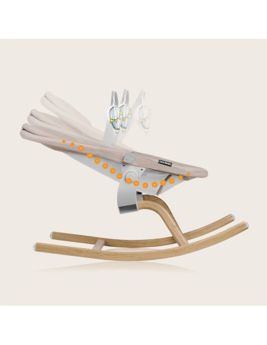 BN-LO-DALIA_ROCKER_BEIGE_SAND,Balansoar, Lionelo, Dalia, 4 in 1, Inaltime reglabila in 2 pozitii, Cu husa detasabila, Cu bara de