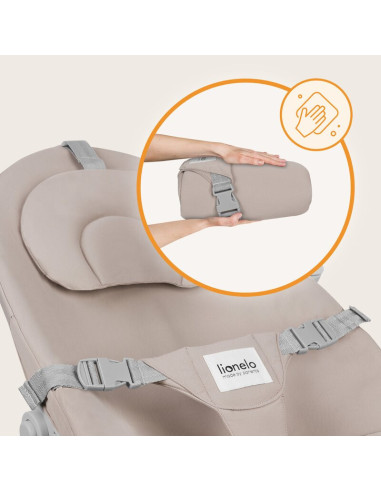 BN-LO-DALIA_ROCKER_BEIGE_SAND,Balansoar, Lionelo, Dalia, 4 in 1, Inaltime reglabila in 2 pozitii, Cu husa detasabila, Cu bara de