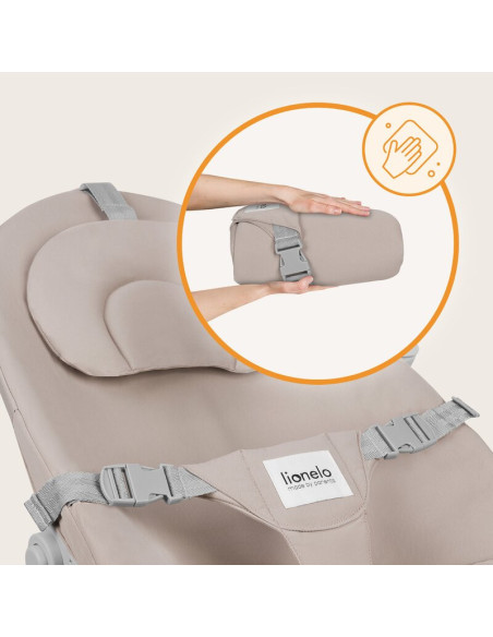 BN-LO-DALIA_ROCKER_BEIGE_SAND,Balansoar, Lionelo, Dalia, 4 in 1, Inaltime reglabila in 2 pozitii, Cu husa detasabila, Cu bara de