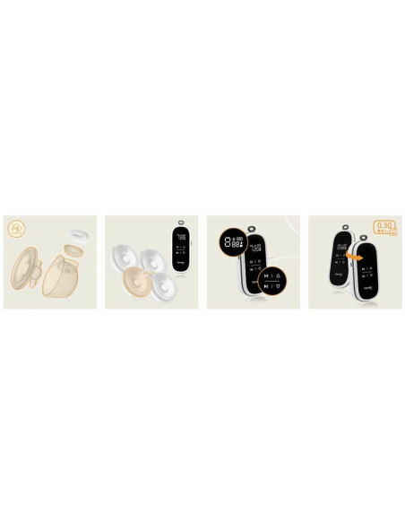 BN-LOC-TWEE_FREE,Pompa dubla de san, Lionelo, Twee Free, Hands Free, Electrica, Cu 9 nivele de aspiratie, 3 moduri de functionar