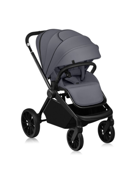 BN-LO-MIKA_PLUS_2IN1_GREY_STONE,Carucior 2 in 1, Lionelo, Mika Plus, Cadru din aluminiu, Cu landou intarit si salteluta moale, R
