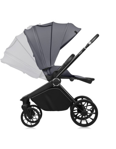 BN-LO-MIKA_PLUS_2IN1_GREY_STONE,Carucior 2 in 1, Lionelo, Mika Plus, Cadru din aluminiu, Cu landou intarit si salteluta moale, R
