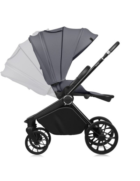 BN-LO-MIKA_PLUS_2IN1_GREY_STONE,Carucior 2 in 1, Lionelo, Mika Plus, Cadru din aluminiu, Cu landou intarit si salteluta moale, R