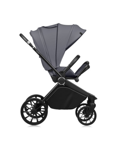 BN-LO-MIKA_PLUS_2IN1_GREY_STONE,Carucior 2 in 1, Lionelo, Mika Plus, Cadru din aluminiu, Cu landou intarit si salteluta moale, R
