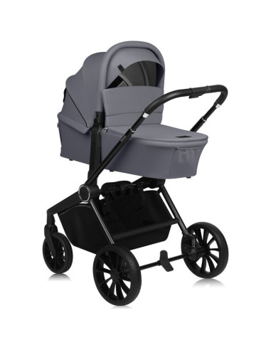 BN-LO-MIKA_PLUS_2IN1_GREY_STONE,Carucior 2 in 1, Lionelo, Mika Plus, Cadru din aluminiu, Cu landou intarit si salteluta moale, R