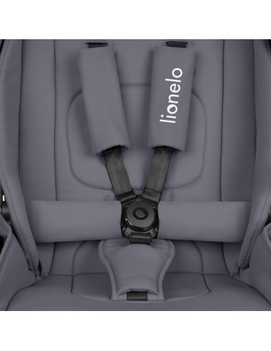 BN-LO-MIKA_PLUS_2IN1_GREY_STONE,Carucior 2 in 1, Lionelo, Mika Plus, Cadru din aluminiu, Cu landou intarit si salteluta moale, R