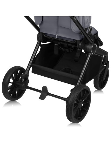BN-LO-MIKA_PLUS_2IN1_GREY_STONE,Carucior 2 in 1, Lionelo, Mika Plus, Cadru din aluminiu, Cu landou intarit si salteluta moale, R