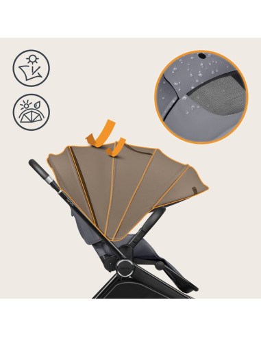 BN-LO-MIKA_PLUS_2IN1_GREY_STONE,Carucior 2 in 1, Lionelo, Mika Plus, Cadru din aluminiu, Cu landou intarit si salteluta moale, R