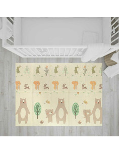 BN-BL124,Covoras de joaca, Bocioland, Little Bear, Pliabil, Protectie impotriva loviturilor, Dimensiune mare, 200 x 150 cm, Cu I 2