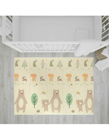 BN-BL124,Covoras de joaca, Bocioland, Little Bear, Pliabil, Protectie impotriva loviturilor, Dimensiune mare, 200 x 150 cm, Cu I