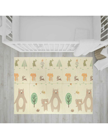 BN-BL124,Covoras de joaca, Bocioland, Little Bear, Pliabil, Protectie impotriva loviturilor, Dimensiune mare, 200 x 150 cm, Cu I