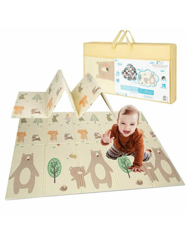 BN-BL124,Covoras de joaca, Bocioland, Little Bear, Pliabil, Protectie impotriva loviturilor, Dimensiune mare, 200 x 150 cm, Cu I
