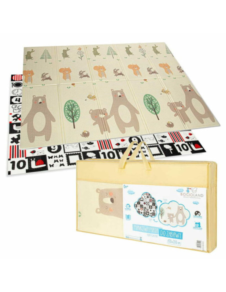 BN-BL124,Covoras de joaca, Bocioland, Little Bear, Pliabil, Protectie impotriva loviturilor, Dimensiune mare, 200 x 150 cm, Cu I