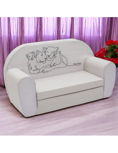 BN-55574,Canapea extensibila, New Baby, Din spuma, Husa din bumbac certificat Oeko-Tex Standard 100, 42x78x35 cm, 9 luni-5 ani, 