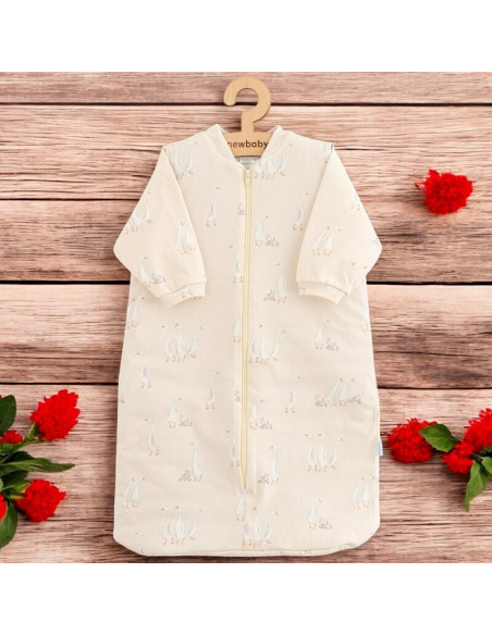 BN-56378,Sac de dormit, New Baby, Cu maneca lunga, De iarna, Din bumbac, Certificat Oeko Tex Standard 100, Cu fermoar, 50x70 cm,