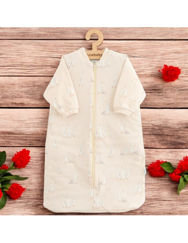 BN-56379,Sac de dormit, New Baby, Cu maneca lunga, De iarna, Din bumbac, Certificat Oeko Tex Standard 100, Cu fermoar, 60x90 cm,