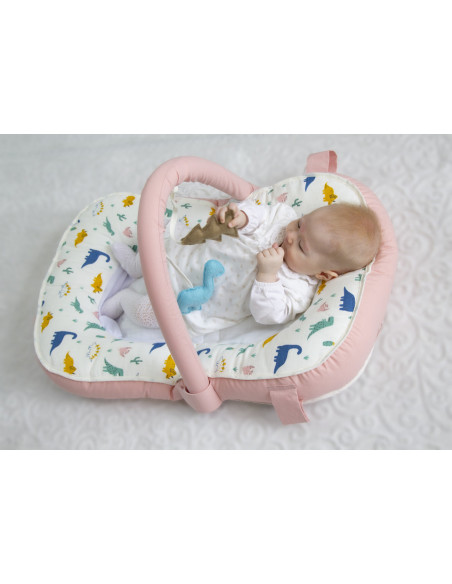 UP-bj_5241,Saltea multifunctionala BabyJem Sit and Play cu bara jucarii (Model: Dino)