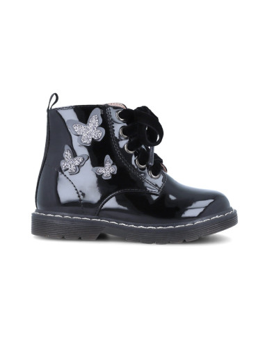 UP-241340-A-27,Cizmulite pentru fetite cu fluturasi, Garvalin, negru, Diverse marimi