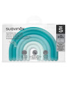 UP-8426420079501,Inel de dentiție din silicon Curcubeu, albastru, Suavinex