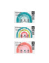 UP-8426420079488,Inel de dentiție din silicon Curcubeu, multicolor, Suavinex