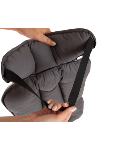 UP-bj_5074,Saltea cu doua fete pentru carucior si scaun de masa BabyJem Gri