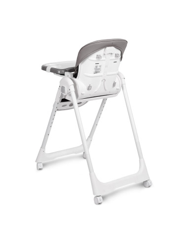 TERO-7710,Scaun de masa inalt cu husa din piele ecologica Caretero MEGALO Gri Inchis TERO-7710,Scaun de masa inalt cu husa din piele ecologica Caretero MEGALO Gri Inchis