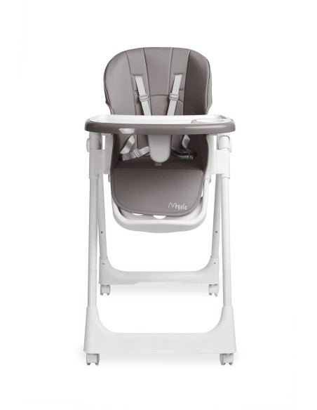 TERO-7710,Scaun de masa inalt cu husa din piele ecologica Caretero MEGALO Gri Inchis TERO-7710,Scaun de masa inalt cu husa din piele ecologica Caretero MEGALO Gri Inchis