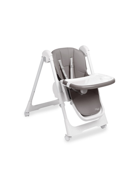 TERO-7710,Scaun de masa inalt cu husa din piele ecologica Caretero MEGALO Gri Inchis TERO-7710,Scaun de masa inalt cu husa din piele ecologica Caretero MEGALO Gri Inchis