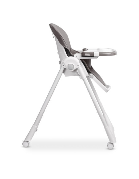 TERO-7710,Scaun de masa inalt cu husa din piele ecologica Caretero MEGALO Gri Inchis TERO-7710,Scaun de masa inalt cu husa din piele ecologica Caretero MEGALO Gri Inchis