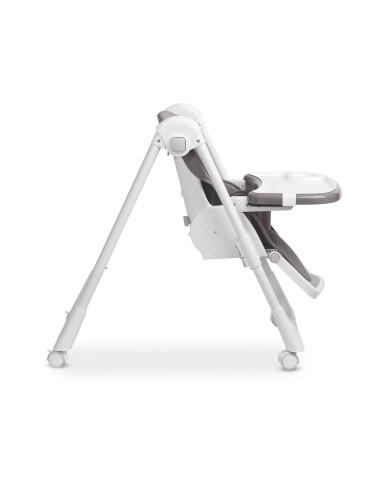 TERO-7710,Scaun de masa inalt cu husa din piele ecologica Caretero MEGALO Gri Inchis TERO-7710,Scaun de masa inalt cu husa din piele ecologica Caretero MEGALO Gri Inchis