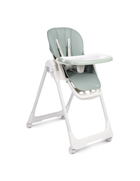 TERO-7713,Scaun de masa inalt cu husa din piele ecologica Caretero MEGALO Menta TERO-7713,Scaun de masa inalt cu husa din piele ecologica Caretero MEGALO Menta