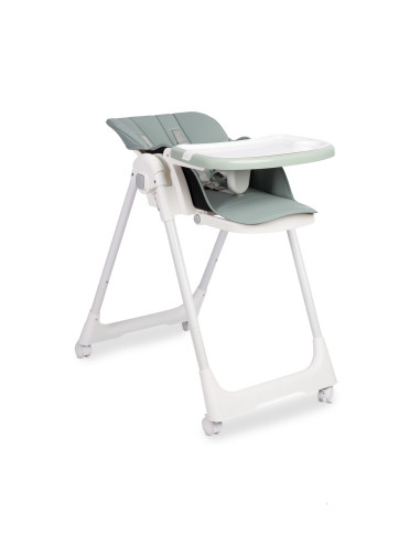 TERO-7713,Scaun de masa inalt cu husa din piele ecologica Caretero MEGALO Menta TERO-7713,Scaun de masa inalt cu husa din piele ecologica Caretero MEGALO Menta