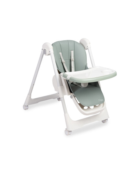 TERO-7713,Scaun de masa inalt cu husa din piele ecologica Caretero MEGALO Menta TERO-7713,Scaun de masa inalt cu husa din piele ecologica Caretero MEGALO Menta