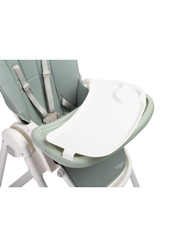 TERO-7713,Scaun de masa inalt cu husa din piele ecologica Caretero MEGALO Menta TERO-7713,Scaun de masa inalt cu husa din piele ecologica Caretero MEGALO Menta