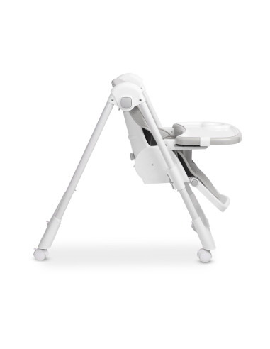 TERO-7711,Scaun de masa inalt cu husa din piele ecologica Caretero MEGALO Gri Deschis TERO-7711,Scaun de masa inalt cu husa din piele ecologica Caretero MEGALO Gri Deschis