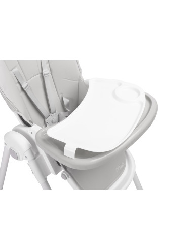 TERO-7711,Scaun de masa inalt cu husa din piele ecologica Caretero MEGALO Gri Deschis TERO-7711,Scaun de masa inalt cu husa din piele ecologica Caretero MEGALO Gri Deschis