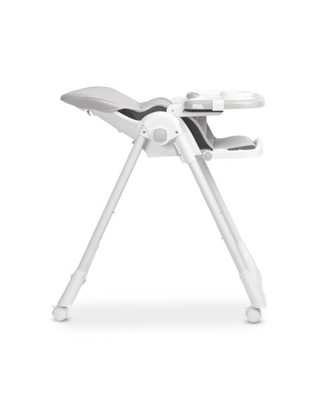 TERO-7711,Scaun de masa inalt cu husa din piele ecologica Caretero MEGALO Gri Deschis TERO-7711,Scaun de masa inalt cu husa din piele ecologica Caretero MEGALO Gri Deschis