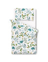 SILLO-43592,Set lenjerie de pat bumbac 100% cu 2 piese 100x135 cm/40x60 cm Sensillo Botanic