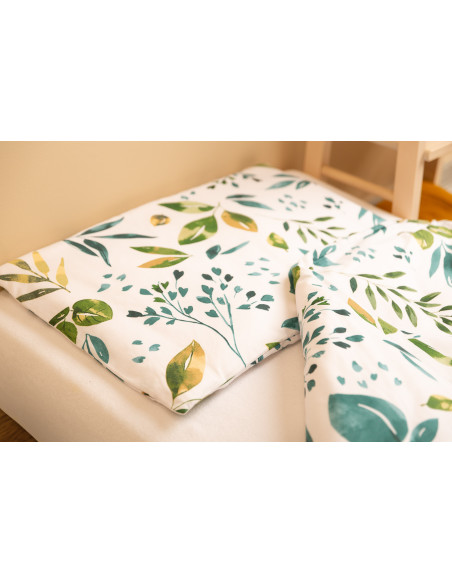 SILLO-43592,Set lenjerie de pat bumbac 100% cu 2 piese 100x135 cm/40x60 cm Sensillo Botanic